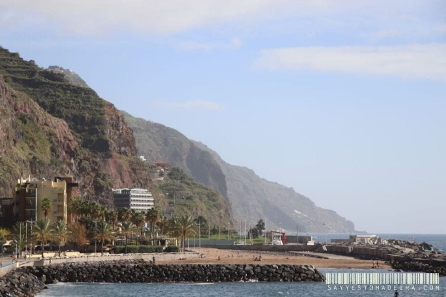 Madeira Island Beaches: Calheta Beach. Sandy beaches in Madeira, Portugal
