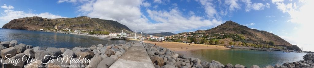 Beaches Madeira. Pico do Facho viewpoint. Machico Beach