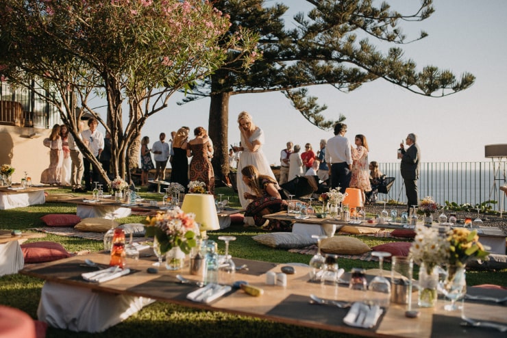 Beautiful boho style garden wedding on Madeira Island, Portugal