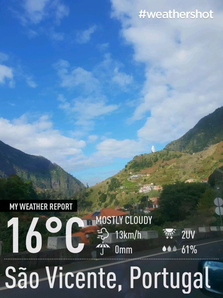 Weather in Sao Vincente, Madeira Island, Portugal in December || Pogoda i temperatura w Sao Vincente na Maderze w grudniu. Pogoda na północy Madery zimą.