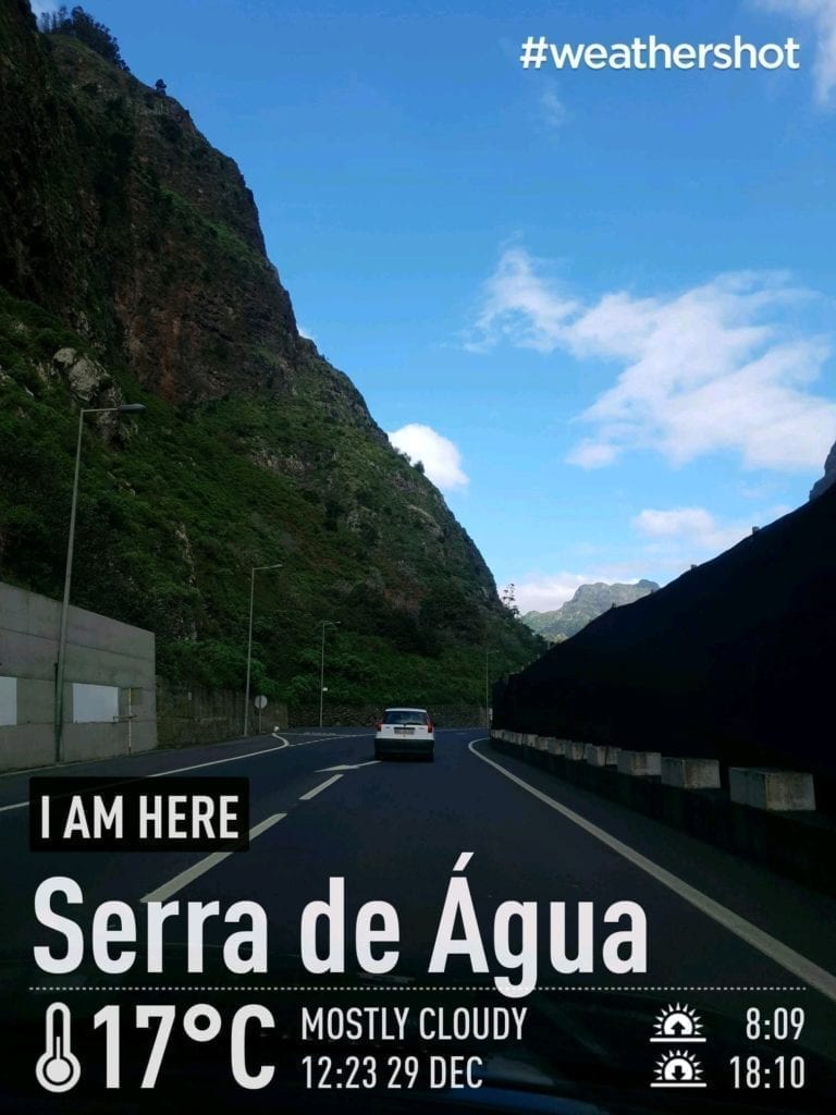 Weather in Serra de Agua, Madeira Island, Portugal in December || Pogoda i temperatura w Serra de Agua na Maderze w grudniu.