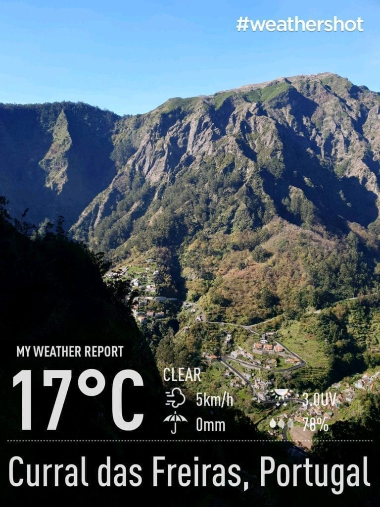 Weather in Eira do Serrado, Nun's Valley, Madeira Island, Portugal in December || Pogoda i temperatura w Eira do Serrado, Dolinie Zakonnic (Curral das Freiras) na Maderze w grudniu - raport pogodowy aka. gdzie uciec od zimy w Europie