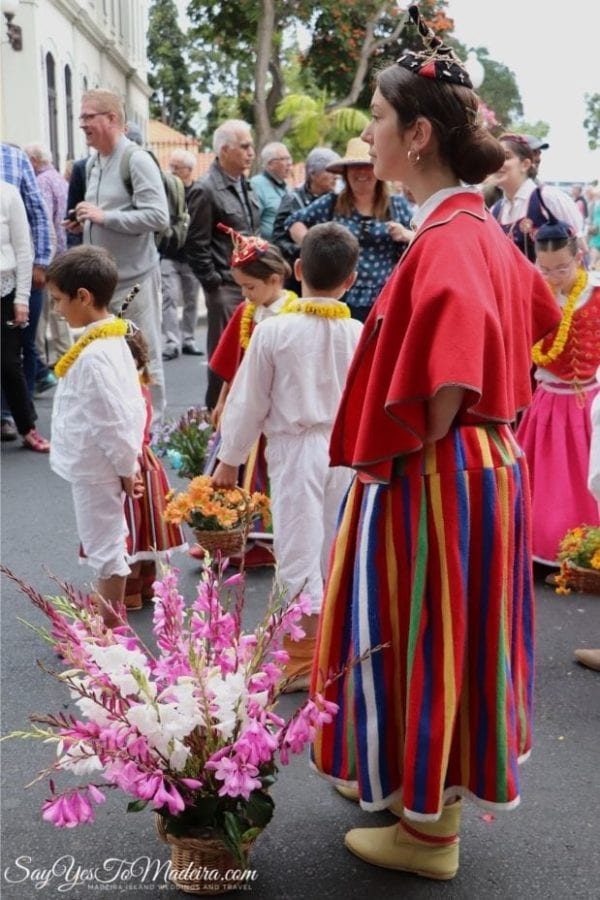 Madeira Island children wearing traditional local costumes - Children Wall of Hope Parade Funchal 2019 - Ściana Nadziei Parada Dzieci Funchal - Muro da Esperança 2019 Funchal