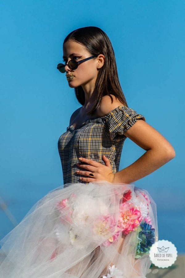 Designer: Henrique Teixeira - Floral outfit presented during Madeira Flower Collection 2019 - Kwiecista stylizacja podczas pokazu mody w Funchal w Portugalii #madeira #funchal #portugal #fashion #moda #fashionshow #outfit #inspiration #floral
