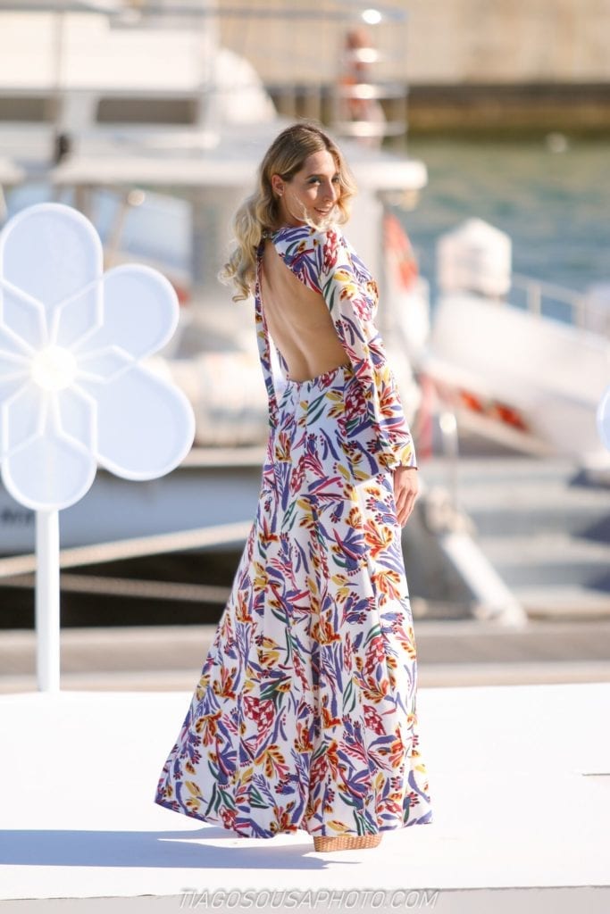 Designer: Claudia Faria - Stunning floral dress presented during Madeira Flower Collection in Funchal Marina 2019