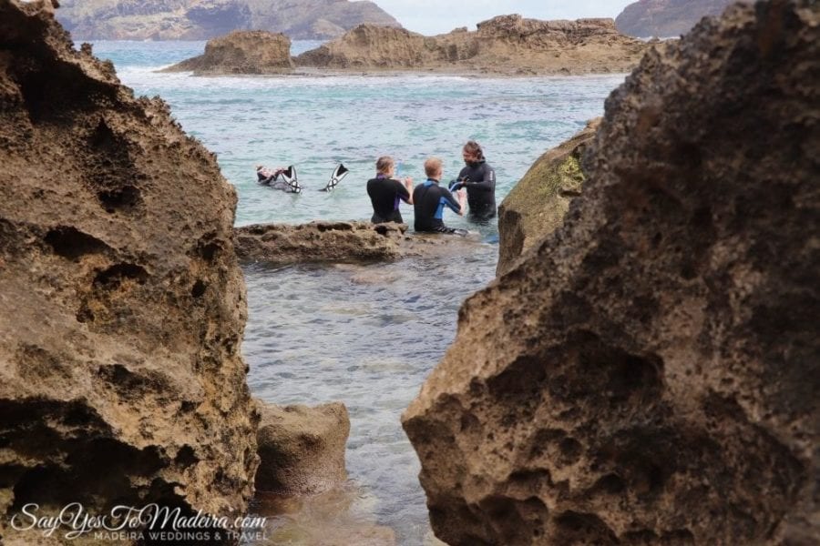 Rockpool snorkeling tour Porto Santo Portugal - Porto Santo tours II Wycieczki i rejsy na Porto Santo: nurkowanie z rurką w basenie pływowym