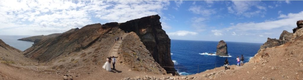 Madeira Island wedding. Destination wedding Portugal. Wedding photoshoot on Ponta de Sao Lourenço.