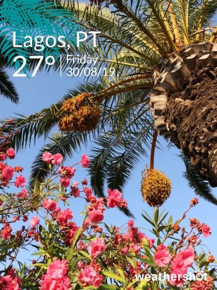 Pogoda w Lagos w Algarve w sierpniu. Weather in Lagos, Algarve in August