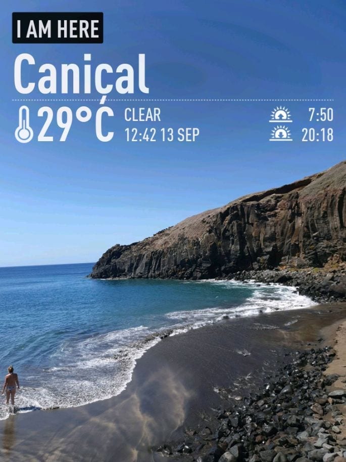 Swimming in Madeira in September. Autumn weather in Madeira. September weather Canical