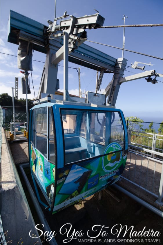 Cable Cars Madeira: Teleferico at Faja da Rocha do Navio in Santana, Madeira. Attractions in Santana area, Madeira.