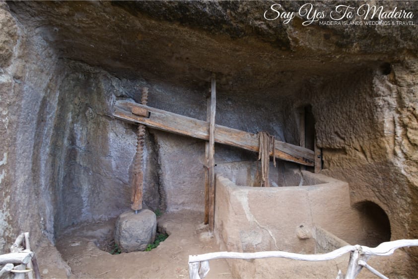 Old Wine Press at Faja da Rocha do Navio in Santana, Madeira. Interesting places to visit in Santana area, Madeira.