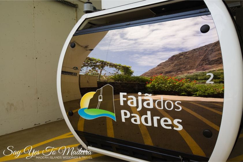 Must See in Madeira - Faja dos Padres beach. Faja dos Padres cliff. Faja dos Padres cable car. Faja dos Padres restaurant