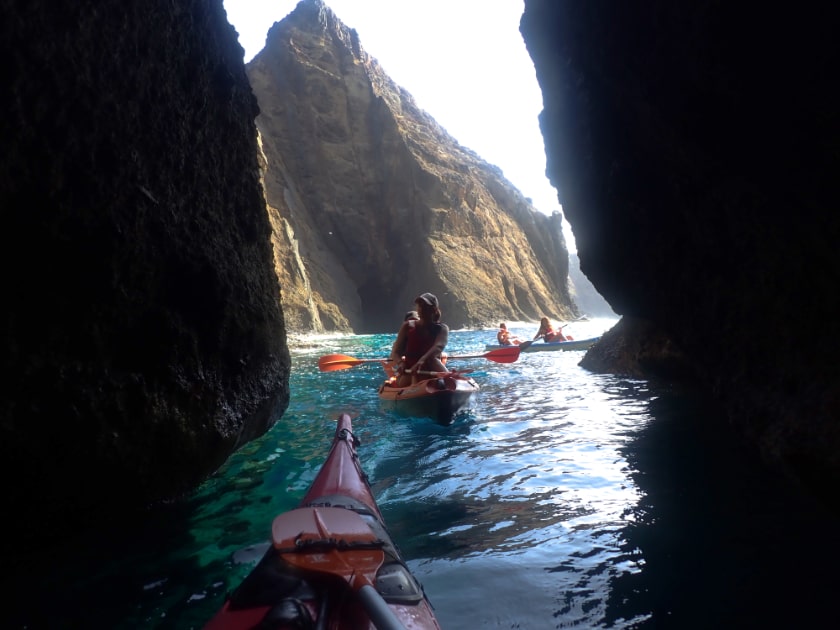 Things to do on Porto Santo: Porto Santo (Madeira Islands) kayak cave tour and kayak rental.