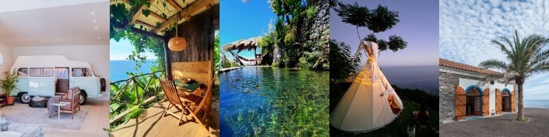 Najlepsze airbnb i kwatery poza miastem na Maderze - namioty, chatki, tipi, kampery na wynajem Madera